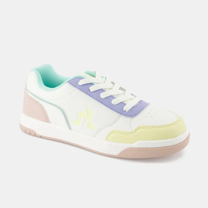 Kids Le Coq Sportif Teenager CHAUSSURES ADO Shoes LCS COURT BREAKER GIRL GS Kids Optical White Pink