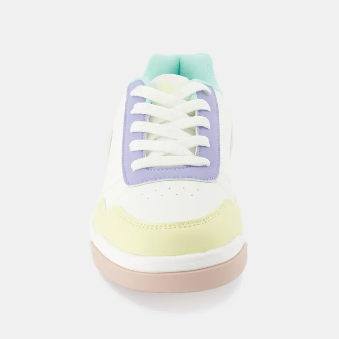 Kids Le Coq Sportif Teenager CHAUSSURES ADO Shoes LCS COURT BREAKER GIRL GS Kids Optical White Pink