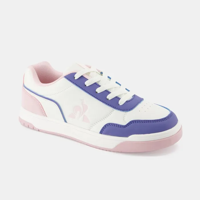 Kids Le Coq Sportif Teenager CHAUSSURES ADO Shoes LCS COURT BREAKER GIRL GS Kids Optical Whitepurple