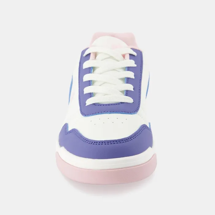 Kids Le Coq Sportif Teenager CHAUSSURES ADO Shoes LCS COURT BREAKER GIRL GS Kids Optical Whitepurple