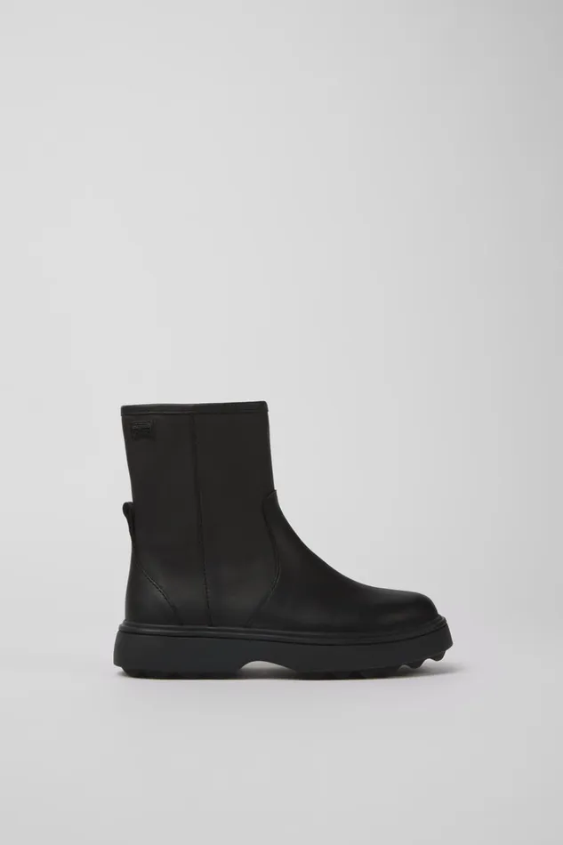 Kids Norte Black Leather Boots Camper Boots Kids Norte Black Leather Boots Camper Boots