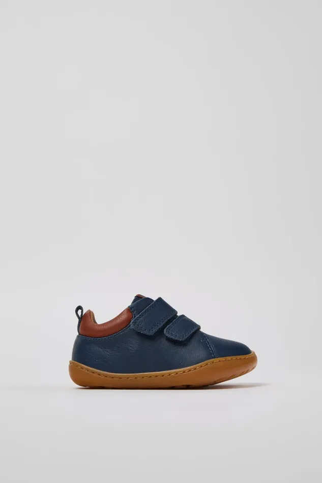 Kids Peu Blue Leather Sneaker For Kids Camper Sneakers Kids Peu Blue Leather Sneaker For Kids Camper Sneakers