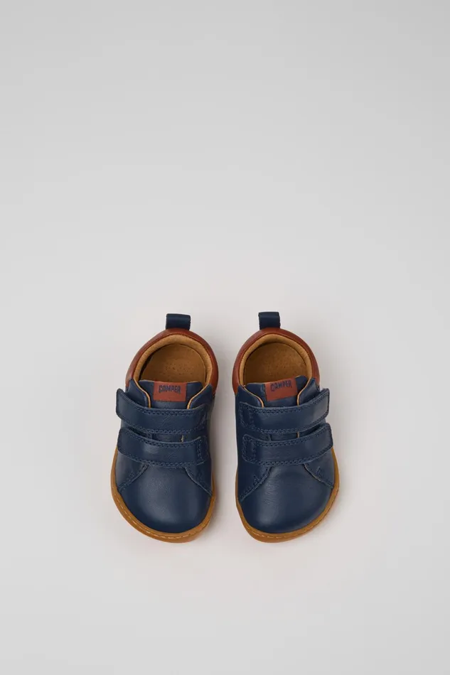 Kids Peu Blue Leather Sneaker For Kids Camper Sneakers Kids Peu Blue Leather Sneaker For Kids Camper Sneakers