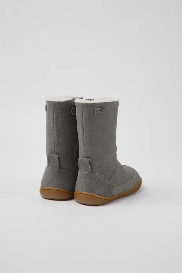 Kids Peu Gray Nubuck Boots For Kids Camper Boots Kids Peu Gray Nubuck Boots For Kids Camper Boots
