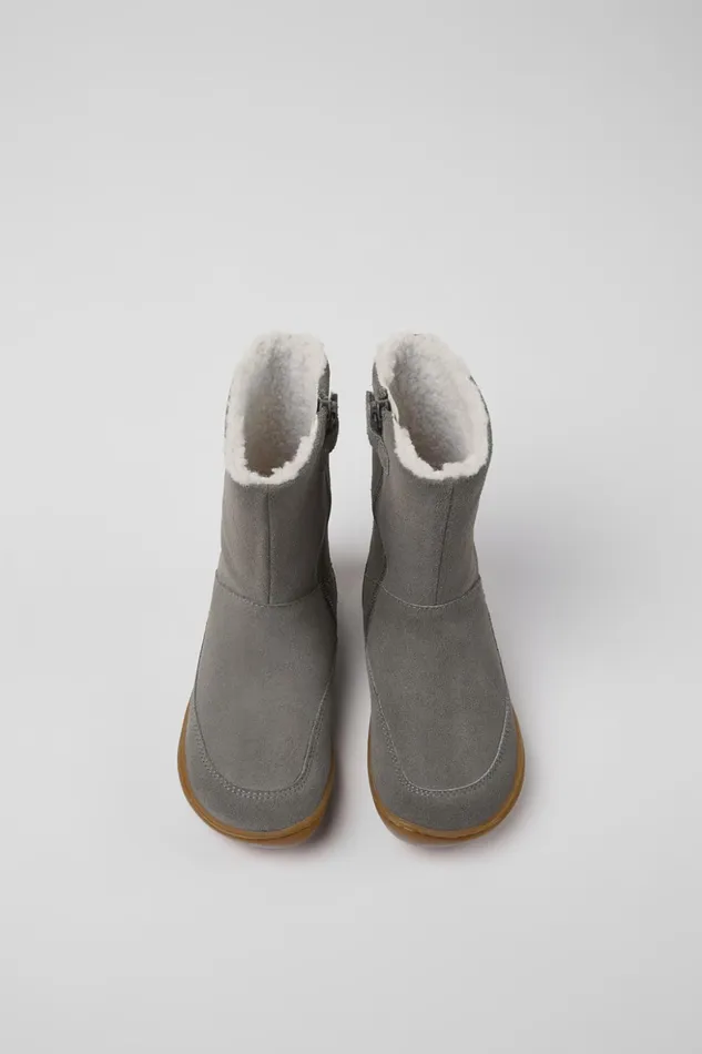 Kids Peu Gray Nubuck Boots For Kids Camper Boots Kids Peu Gray Nubuck Boots For Kids Camper Boots