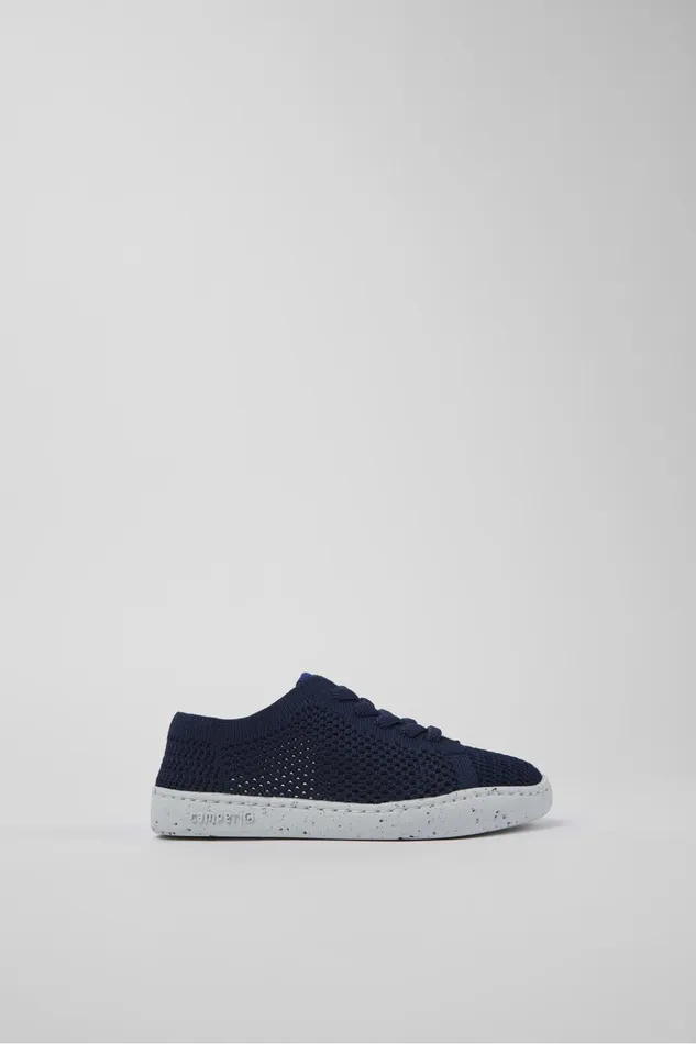Kids Peu Touring Blue Textile Slipon Camper Sneakers Kids Peu Touring Blue Textile Slipon Camper Sneakers