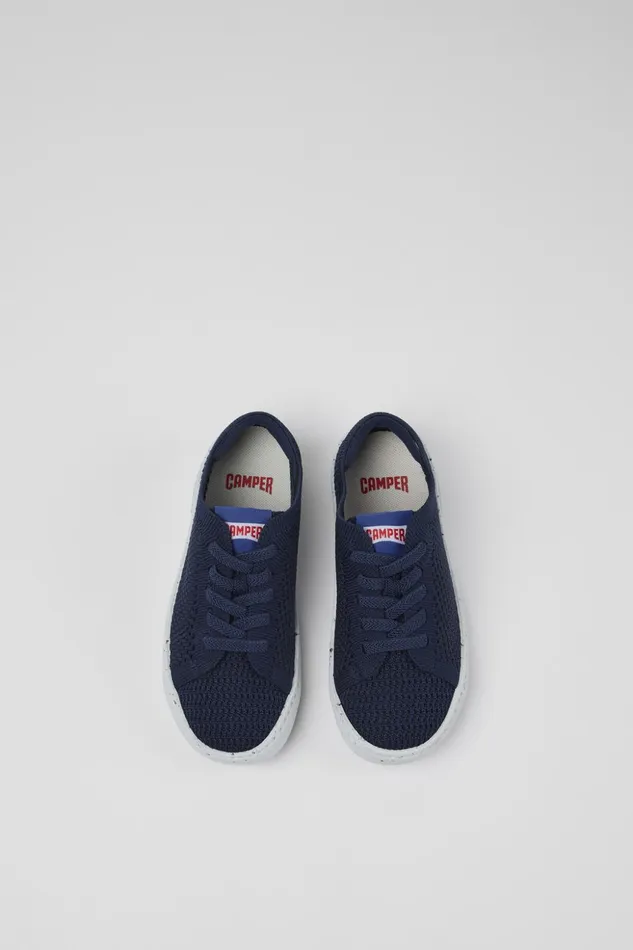 Kids Peu Touring Blue Textile Slipon Camper Sneakers Kids Peu Touring Blue Textile Slipon Camper Sneakers