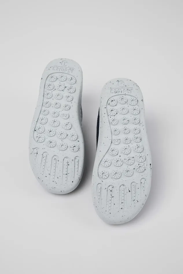 Kids Peu Touring Blue Textile Slipon Camper Sneakers Kids Peu Touring Blue Textile Slipon Camper Sneakers