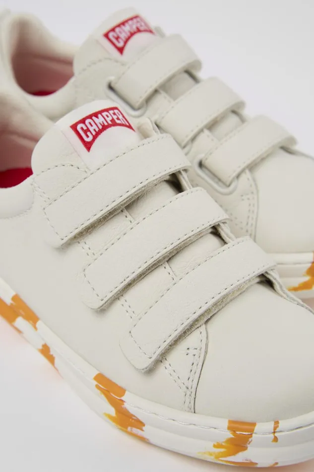 Kids Runner White Leather Sneaker Camper Sneakers