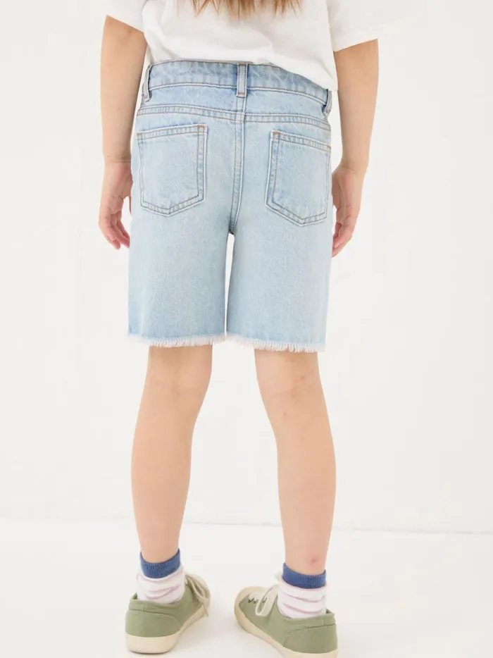 Kids Shorts Fat Face Blue Denim Bermuda Shorts