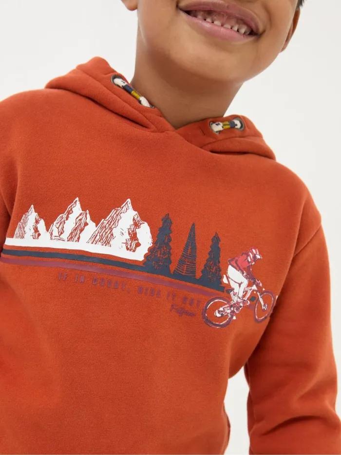 Kids Sweatshirts and Hoodies Fat Face Orange Graphic Hoodie Kids Sweatshirts and Hoodies Fat Face Orange Graphic Hoodie
