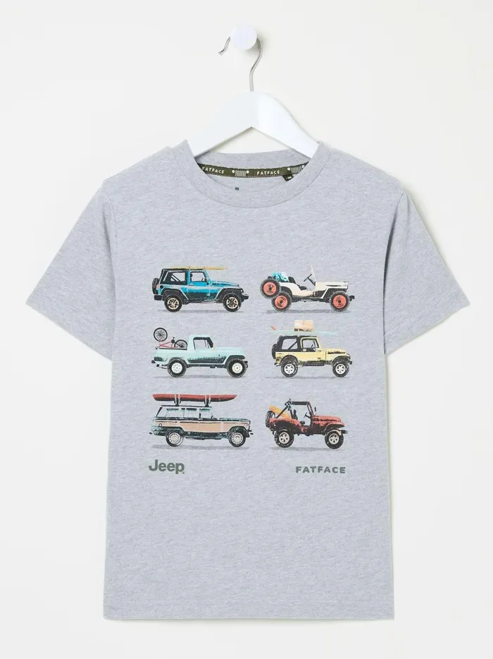 Kids TShirts and Polos Fat Face Jeep Grey Graphic TShirt