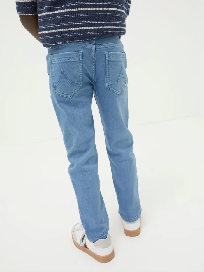 Kids Trousers Jeans and Joggers Fat Face Falmer Blue 5 Pocket Trousers