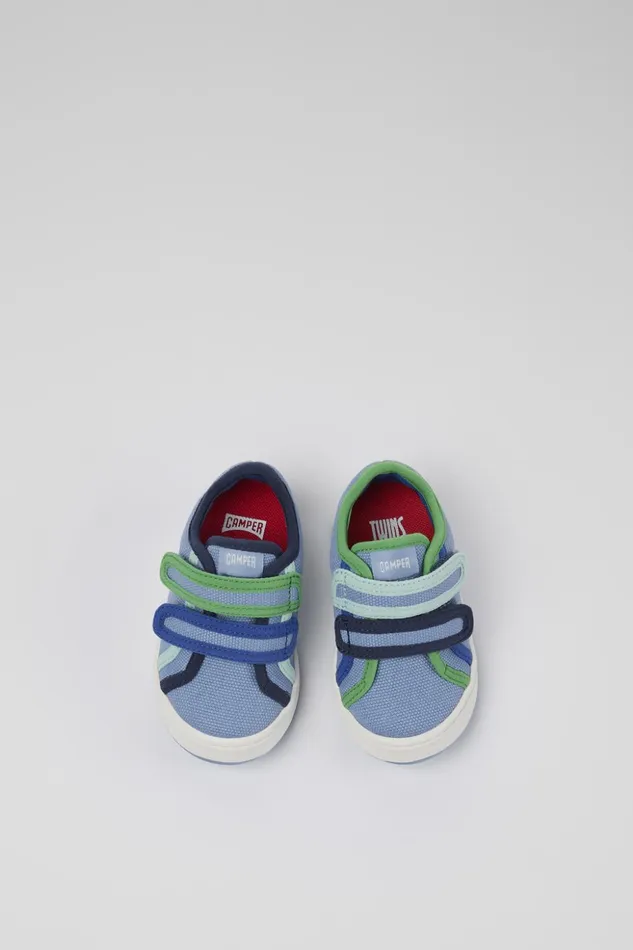 Kids Twins Blue Textile Sneaker Camper Sneakers Kids Twins Blue Textile Sneaker Camper Sneakers