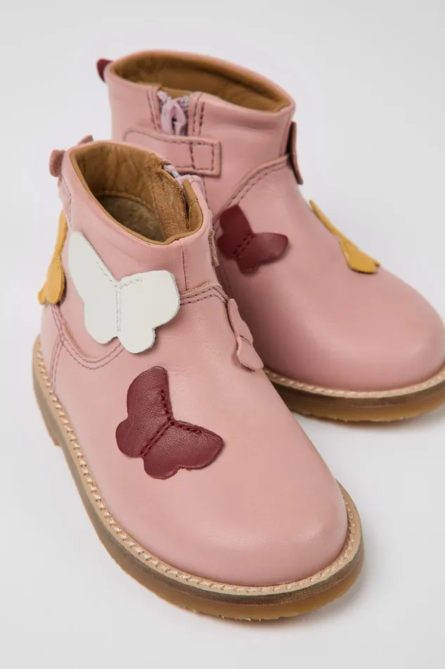 Kids Twins Multicolored Leather Boots Camper Boots