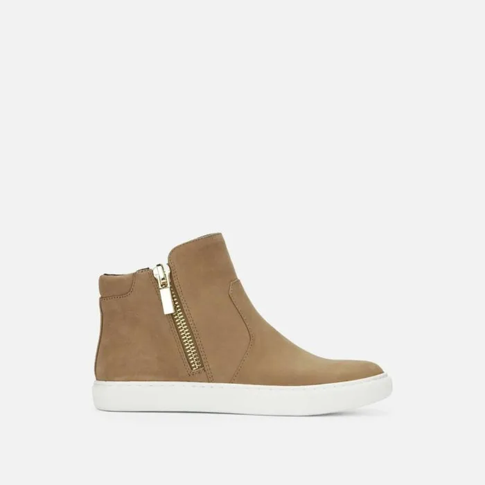 Kiera Nubuck Leather Sneaker Almond Women Kenneth Cole Sneakers