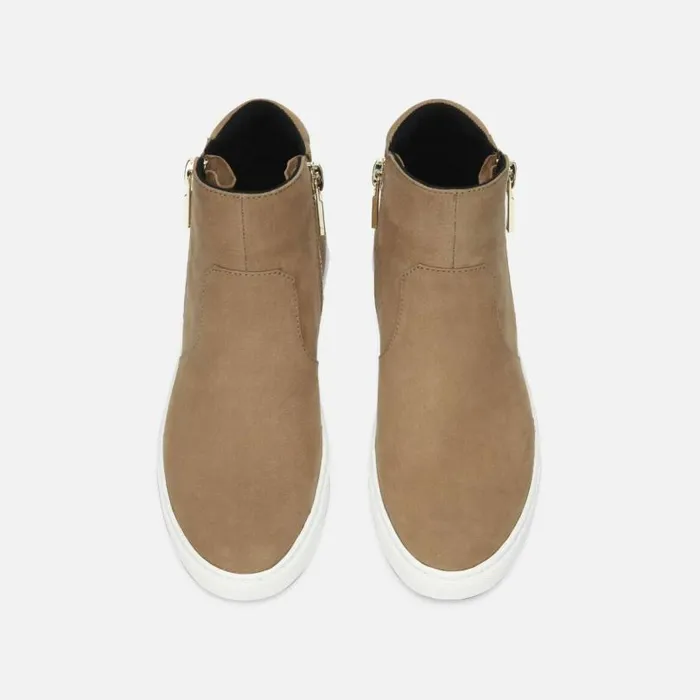Kiera Nubuck Leather Sneaker Almond Women Kenneth Cole Sneakers
