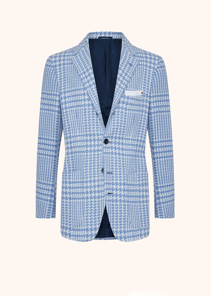 Kiton Jackets GLEN PLAID CASHMERE BLAZER 8211 Men