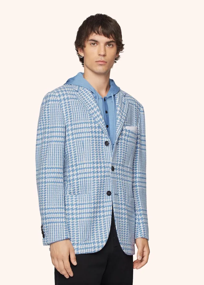 Kiton Jackets GLEN PLAID CASHMERE BLAZER 8211 Men Kiton Jackets GLEN PLAID CASHMERE BLAZER 8211 Men