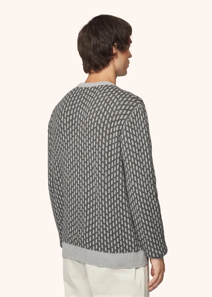 Kiton Knitwear CASHMERE JUMPER WITH JACQUARD PATTERN 8211 Men Kiton Knitwear CASHMERE JUMPER WITH JACQUARD PATTERN 8211 Men