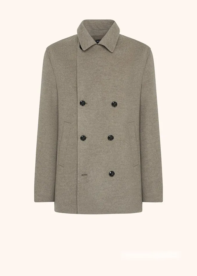 Kiton Outerwear CASHMERE BLEND PEA COAT 8211 Men