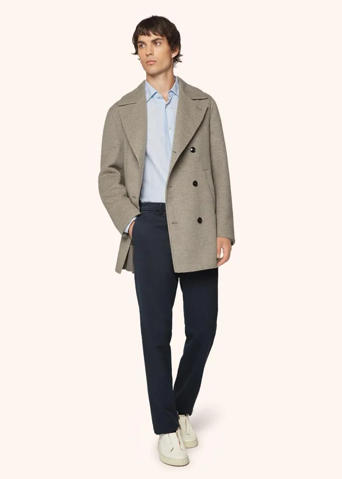 Kiton Outerwear CASHMERE BLEND PEA COAT 8211 Men Kiton Outerwear CASHMERE BLEND PEA COAT 8211 Men