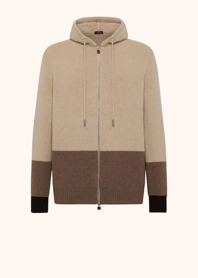 Kiton Outerwear COLOUR BLOCK CASHMERE BOMBER JACKET 8211 Men