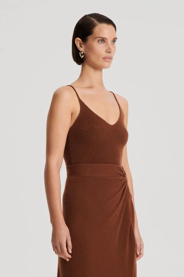 Knitwear Women Scanlan Theodore CASHMERE CAMISOLE Spice Knitwear Women Scanlan Theodore CASHMERE CAMISOLE Spice