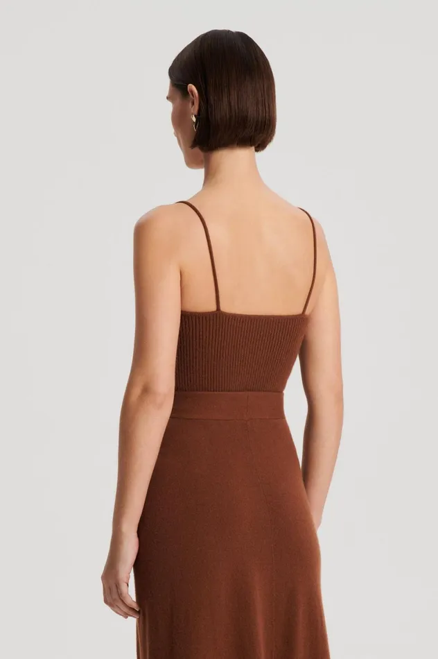 Knitwear Women Scanlan Theodore CASHMERE CAMISOLE Spice Knitwear Women Scanlan Theodore CASHMERE CAMISOLE Spice