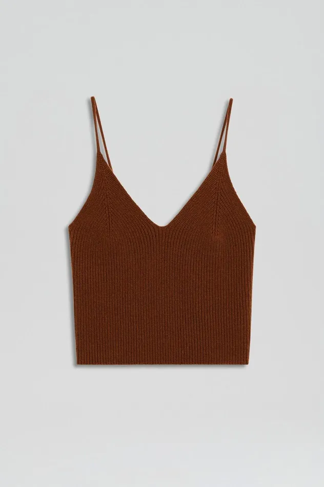 Knitwear Women Scanlan Theodore CASHMERE CAMISOLE Spice Knitwear Women Scanlan Theodore CASHMERE CAMISOLE Spice