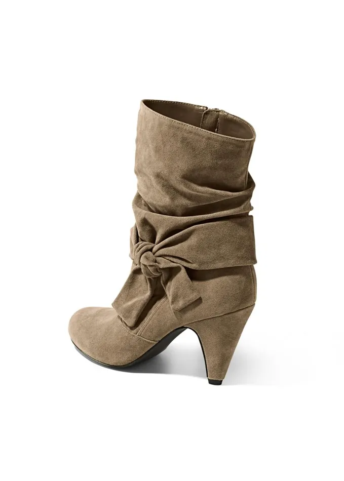 KNOTTED SLOUCHY BOOTS Taupe Women VENUS Boots and Booties