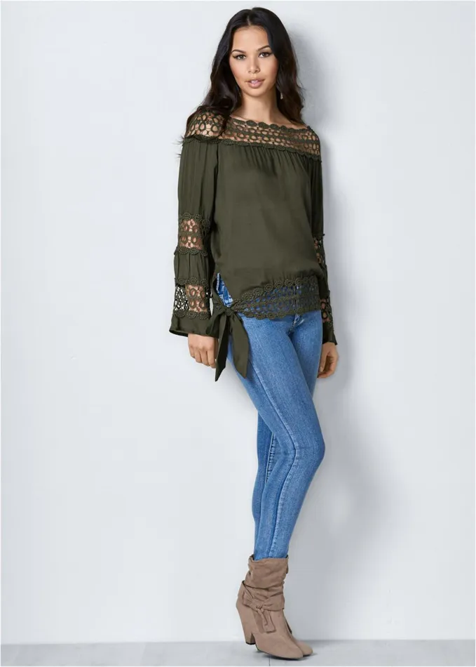 KNOTTED SLOUCHY BOOTS Taupe Women VENUS Boots and Booties