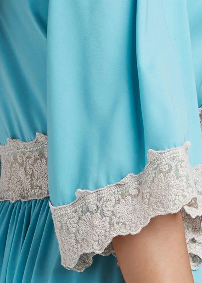 LACE DETAIL MAXI DRESS Aqua Multi Women VENUS Maxi Dresses