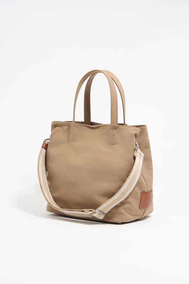 Large Camel Gabardine Chihuahua Bag Camel Women Bimba Y Lola Crossbody Bags