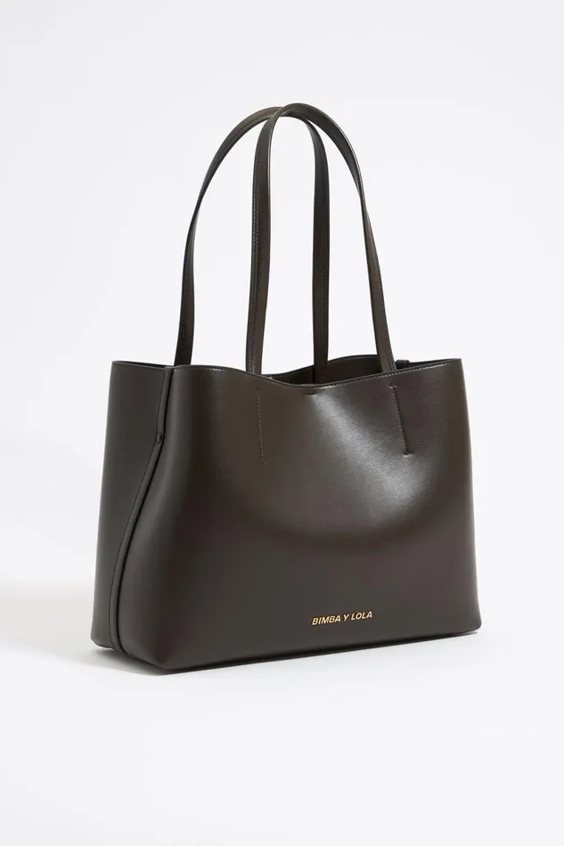 Large Olive Leather Chihuahua Shopper Bag Olive Women Bimba Y Lola Handbags