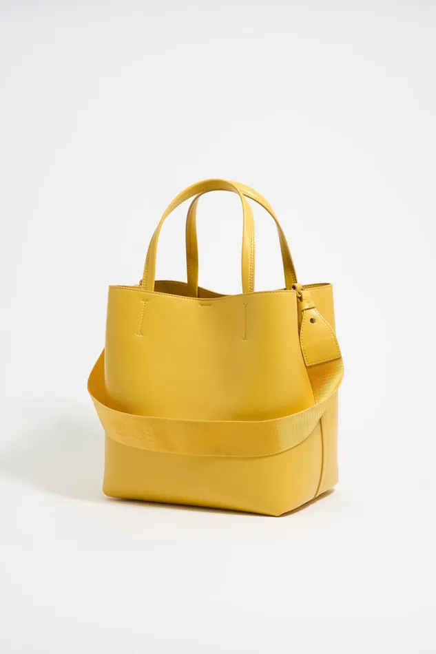 Large Yellow Leather Chihuahua Bag Yellow Women Bimba Y Lola Handbags