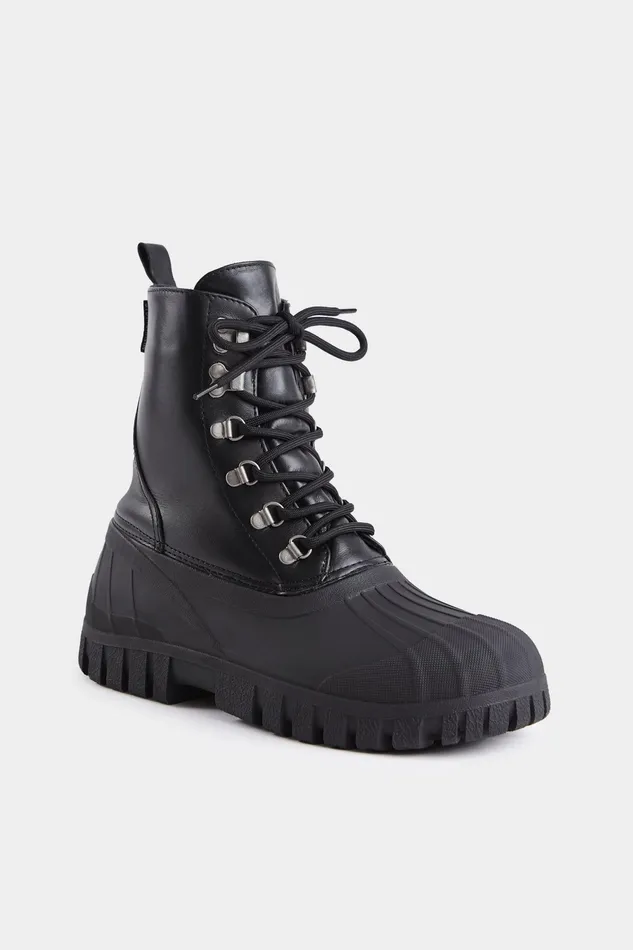 Leather Boots Women Stutterheim Patrol Boot Leather Black