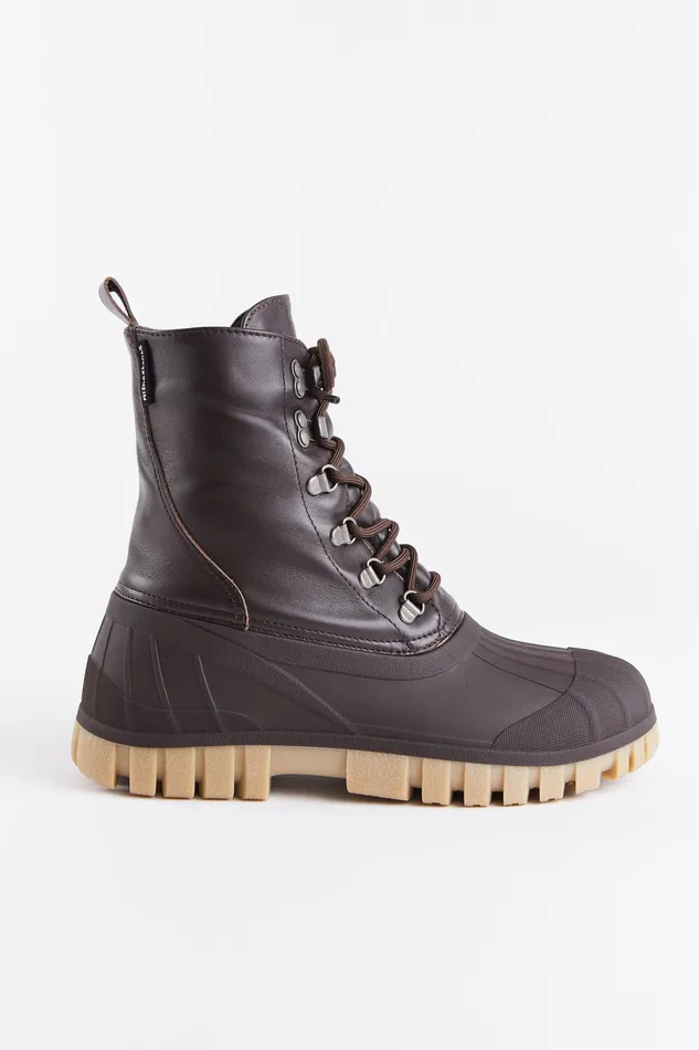 Leather Boots Women Stutterheim Patrol Boot Leather Coffee