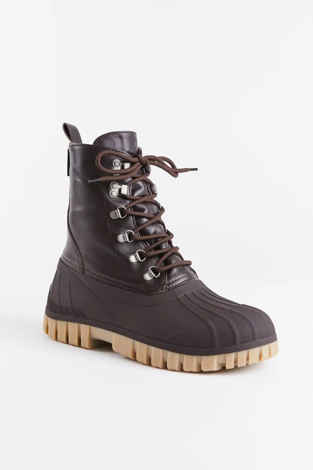 Leather Boots Women Stutterheim Patrol Boot Leather Coffee