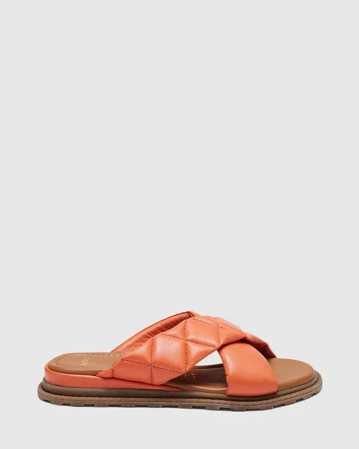 Leather Sandals VIOLETTE Coral Flatform NOVO Shoes Women