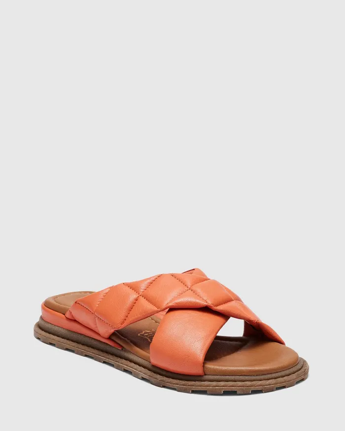 Leather Sandals VIOLETTE Coral Flatform NOVO Shoes Women
