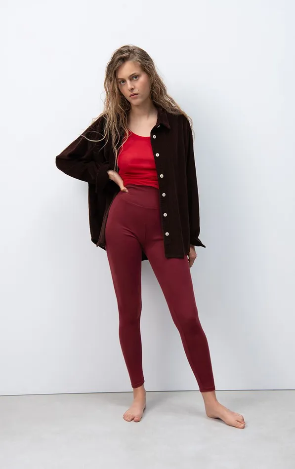 Leggings Ypawood Melange Berry Women American Vintage Joggers and Leggings Leggings Ypawood Melange Berry Women American Vintage Joggers and Leggings