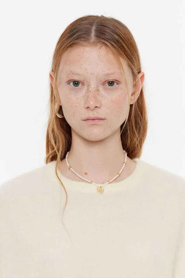 Letter T Heart And Pearl Necklace Gold Women Bimba Y Lola Alphabet Letter T Heart And Pearl Necklace Gold Women Bimba Y Lola Alphabet