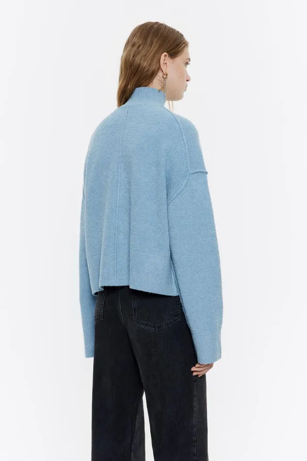 Light Blue Boxy Sweater Light Blue Women Bimba Y Lola Knitwear Light Blue Boxy Sweater Light Blue Women Bimba Y Lola Knitwear