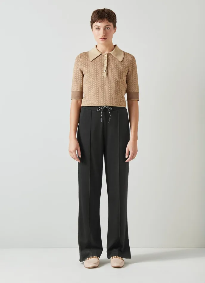 LK Bennett Ada Black Lenzing Ecovero Viscose Rich Trousers Women Trousers