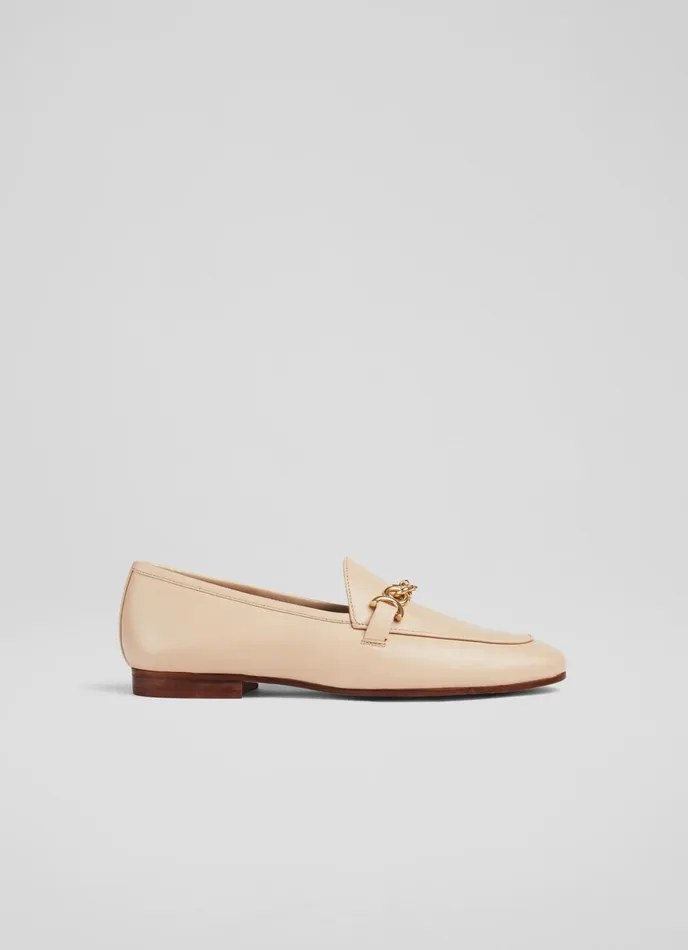 LK Bennett Adalynn Latte Leather Snaffle Loafers Women Flats