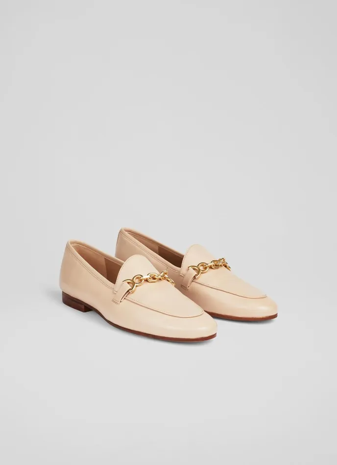 LK Bennett Adalynn Latte Leather Snaffle Loafers Women Flats
