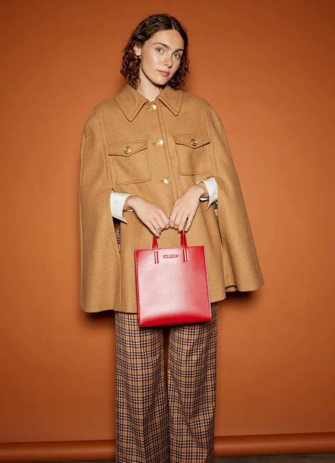 LK Bennett Carter Camel Recycled Wool Cape Women Coats and Jackets