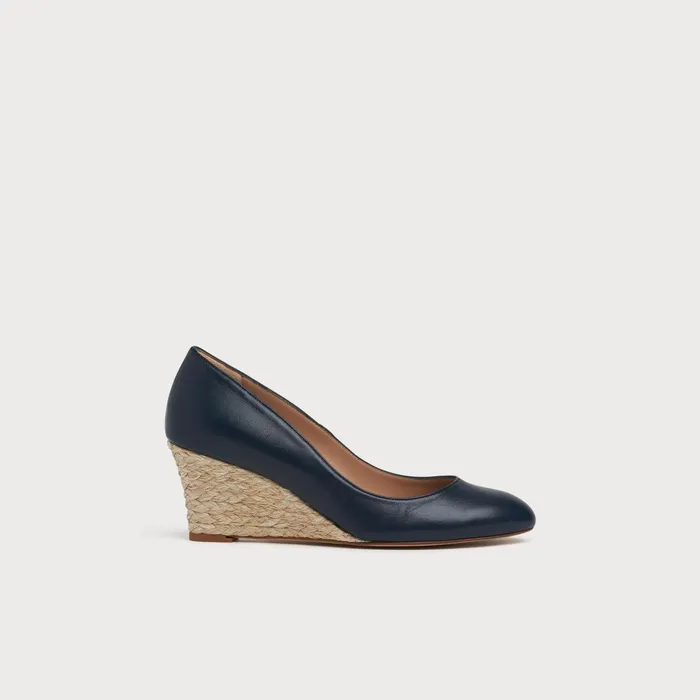 LK Bennett Eevi Navy Espadrille Courts Women Court Shoes