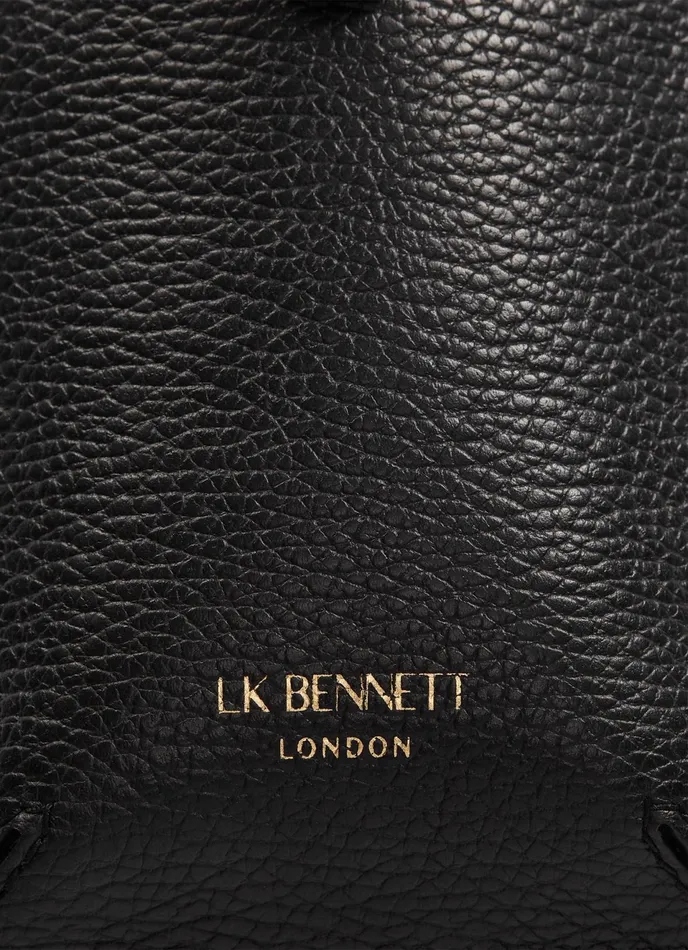 LK Bennett Mackenzie Black Leather Phone Pouch Women Small Leather Good and Purses